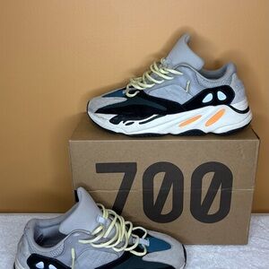 Yeezy 700 Sneakers in Gray, Black, and Orange
